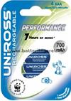 Uniross Genopladelige Batterier AAA 700 mAh